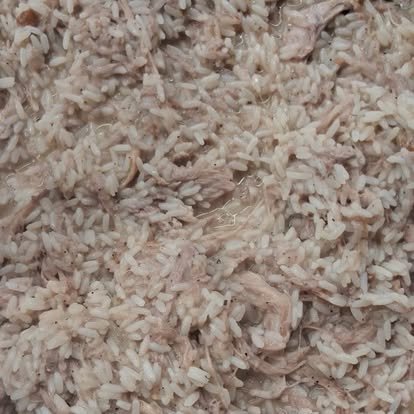A pot of chicken bog, a Pee Dee-region rice specialty